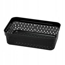 KOSZYK ORGANIZER czarny plastikowy koszyczek do łazienki na biurko 22x14,5