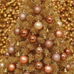 Bombki choinkowe zestaw ozdób brązowe miedziane 6 cm 16 sztuk nietłukące