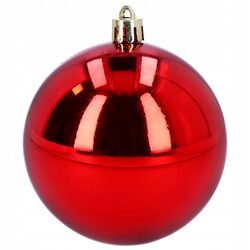 Bombki choinkowe plastikowe czerwone 7 cm zestaw 6 sztuk mix nietłukące