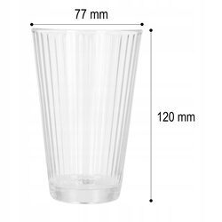 Szklanki do napojów 300ml wysokie zestaw 3 szt ryflowane do wody i soku