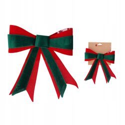 KOKARDA NA CHOINKE zielona świąteczna zawieszka na drzwi Boże Narodzenie