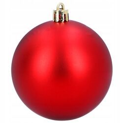Bombki choinkowe plastikowe czerwone 7 cm zestaw 6 sztuk mix nietłukące