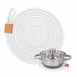 PODSTAWKA POD GARNEK biała ochronna podkładka kuchenna pod gorące naczynia