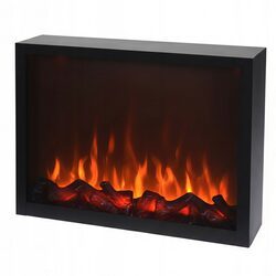 Kominek elektryczny 41x25 led metalowy bez grzania dekoracyjny wolnostojący