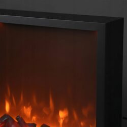 Kominek elektryczny 41x25 led metalowy bez grzania dekoracyjny wolnostojący