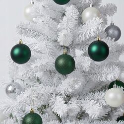 Bombki choinkowe mix 4 wzory zielone 6 cm zestaw 16 sztuk mat połysk