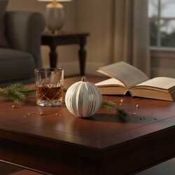 Bombka choinkowa biało złota 8 cm dekorowana ozdoba na choinkę duża