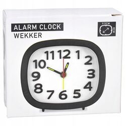 BUDZIK na baterie analogowy cichy mechanizm bez tykania zegarek na biurko