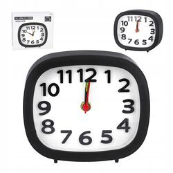 BUDZIK na baterie analogowy cichy mechanizm bez tykania zegarek na biurko