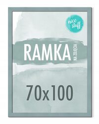 RAMKA 70x100 B1 RAMKA NA ZDJĘCIA PLAKAT Ramki na zdjęcie szaro-niebieska