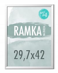RAMKA A3 Ramka na zdjęcia A3 29,7x42 Ramki na zdjęcie SREBRNA MDF SREBRNE