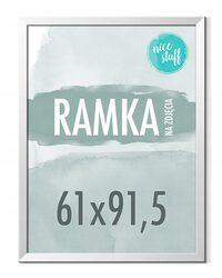 RAMKA 61x91,5 RAMKA NA ZDJĘCIA 91,5x61 Ramki na zdjęcie SREBRNA SREBRNE