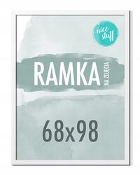 RAMKA 68x98 RAMKA NA ZDJĘCIA PLAKAT Ramki na zdjęcie biała białe 98x68