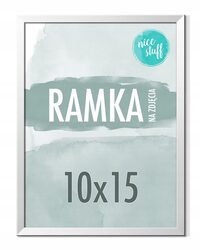 RAMKA NA ZDJĘCIA 10x15 A6 RAMKI NA ZDJĘCIA ZDJĘCIE 15x10 MDF SREBRNA