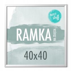 RAMKA 40x40 Ramka na zdjęcia 40x40 Ramki na zdjęcie 40x40 SREBRNA MDF