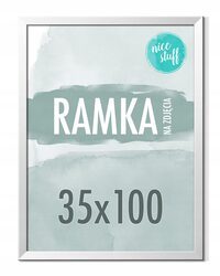 RAMKA 35x100 RAMKA NA ZDJĘCIA 100x35 Ramki na zdjęcie SREBRNA SREBRNE